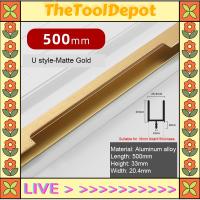 TheToolDepot 10ชิ้นมือจับประตูตู้สีดำเคลือบทองเทา500มม. 600มม. 800มม. ที่จับเฟอร์นิเจอร์ตู้เสื้อผ้าซ่อนที่จับประตูอะลูมินัมอัลลอยมือจับครัวตู้มีลิ้นชักฮาร์ดแวร์ประตู