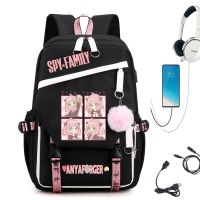 [COD] New female spy play house anime schoolbag multifunctional large capacity usb backpack computer bag