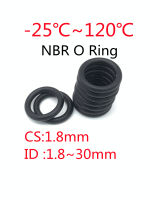 【2023】100pcs NBR O Ring Oil Seal Gasket Thickness CS 1.8mm ID 1.8 ~ 30mm Automobile Nitrile Rubber Round Shape Corrosion Resist Washer