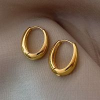 【YF】☞┋  Classic Alloy Metal Hoop Earrings Woman Fashion Korean Jewelry Temperament Girls Wear earrings