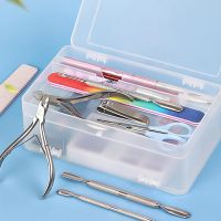 Nail Art Tool Manicure Pedicure Tool Empty Storage Box Craft Container Organizer Case Tweezers Clippers Pens Polishing Plastic C