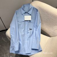 ZC37561 high-end womens clothing in Europe and the south oil find out her boyfriend contracted wind easing in long long sleeve shirt