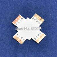 ™ Free shipping 50pcs lot 10mm width 4pin RGB led PCB connectors shape