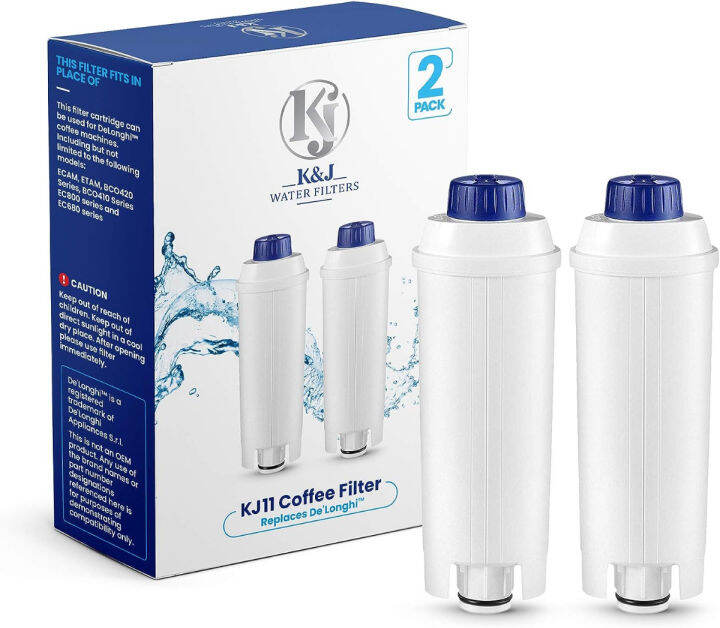 K&J Replacement DeLonghi Water Filter for the Perfect Espresso Coffee