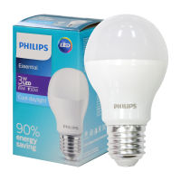 PHILIPS หลอดไฟ Essential LED 3W แสงขาว (DL) E27