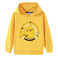 Pikachu การ์ตูนเด็กวัยหัดเดินผ้าฝ้ายเสื้อผ้าเด็ก Hoody Lesure ฤดูใบไม้ผลิและฤดูใบไม้ร่วงแขนยาว Hoodie สำหรับวัยรุ่น Boy Girl