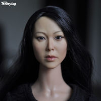 KUMIK 16 Scale Female head sculpt Carving Model Beauty Long Hair F 12" PHICEN Hottoys Headplay Figure Head Accessory 13-76