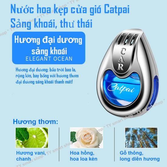 Nước hoa kẹp cửa gió ô tô nước hoa ô tô kẹp cửa gió nuoc hoa kep cua gio o - ảnh sản phẩm 3