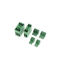 5ชุด Pluggable Terminal Blocks Kf15dgrh-3.81 2P 3P 4P 5P 6P 7P 8P 9P 10P มม. สีเขียว Double Layer Deck Connector แผ่น PCB