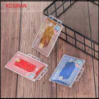 KONSIRAN 1/3pcs ใหม่ พกพาสะดวก อเนกประสงค์ โรงเรียนสำนักงาน ป้าย ฝาครอบป้องกัน ผู้ถือบัตรงาน กระเป๋าบัตรประชาชน ซองใส่การ์ด นามบัตร