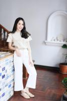 prettythingonme (preorder) Sandy Toes Pant - สี Off white กางเกงขายาวเข้ารูปนิดๆ เก็บทรง ผ้าญี่ปุ่นเนื้ออย่างดี