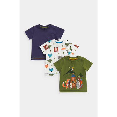 เสื้อยืดเด็กผู้ชาย Mothercare Bear Hunt T-Shirts - 3 Pack CC809