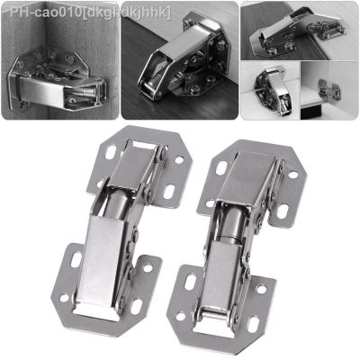 【CC】 Cabinet Hinges 3 Inch No-Drilling Hole Soft Close Hinge Cupboard Door Hardware With Screws