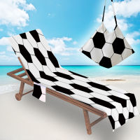 Camping Fishing Chair Beach Bed Chair Towel Long Strap Pool Sleeping Chairs Towel Cover With Pocket for Sun Outdoor Tools