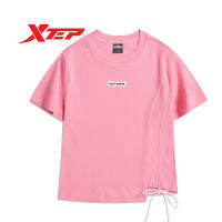 Xtep แขนสั้นกีฬาเสื้อยืดแขนสั้นธรรมดาแขนสั้นของผู้หญิง977228010579ใหม่