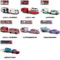 Majorette 1:64 Volkswagen T1 bus Toyota Hilux jeep Wrangler aerial streamer Beetle trailer Collection diecast alloy car model