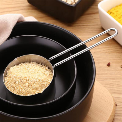 Stainless Steel Measuring Cup Kitchen Measuring Spoon Scoop For Baking Tea Coffee Kichen Accessories Measuring Tool Set 4PcsSet