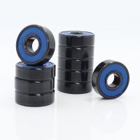 【LZ】﹍  608rs ABEC-9 skate 608-preto scooter rolamentos 8x22x7mm 10 pces 608 v rs superfície preto pa66 gaiola 608 rolamento de esferas