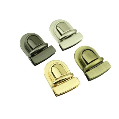 【CC】₪☜  10 Pieces Luggage accessories light gold silver die-casting twist mortise lock bag buckle hardware