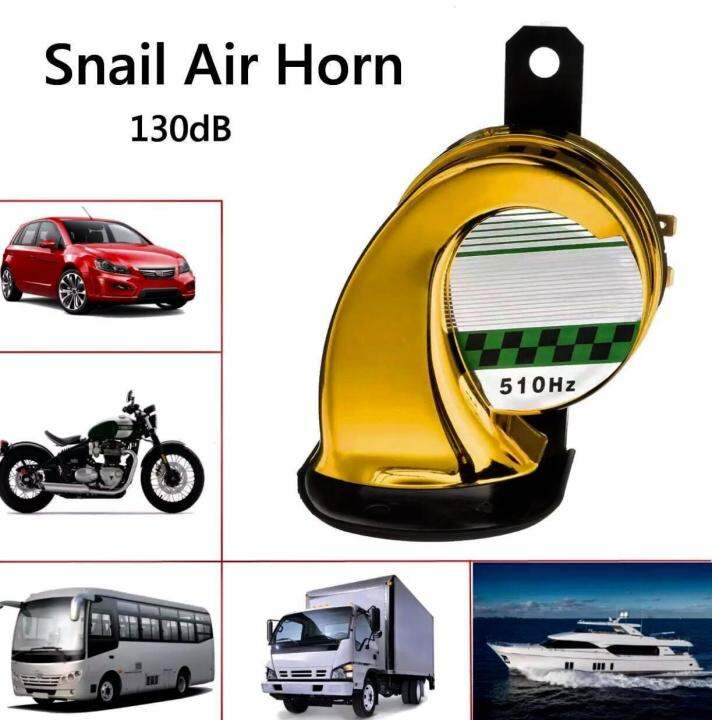 MOTOR ACCESS Universal Loud Electric Snail Horn for Motorcycle (Gold