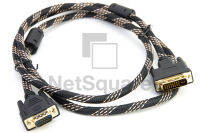 DVI 24+5 to VGA หัวทอง สายถัก สายจอ 1.5m