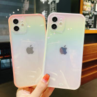 High Quality Phone Case For IPhone 11 12 13 Pro MAX Mini X XS XR MAX Rainbow Shiny Aurora Soft Silicone Protection Back Cover