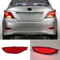 ไฟท้ายกันชน LED 2ชิ้นสำหรับ Hyundai Accent Verna Brio Solaris 2008 2009 2010 2011 2012 2013 2014ไฟตัดหมอกสัญญาณเบรก2015