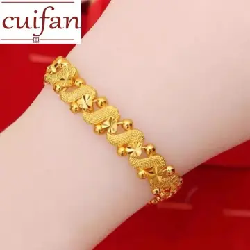 Challah Pendant Bracelet - 24k Gold