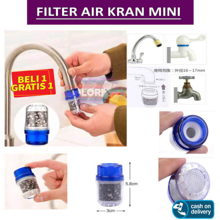 MR Beli 1 GRATIS 1 Filter Air Kran Mini Carbon Aktive Non Woven Zeolit