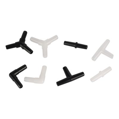 ；【‘； Sprinkler Irrigation System 4Mm Tee 90 Degree Elbow Water Hose Connectors Pipe Hose Fitting Joiner Drip System 10Pcs