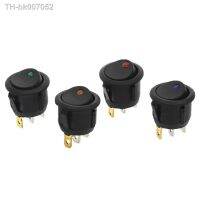 ▦☞  4Pcs 3 Pins With Led Lights Switch 12V 16A DC 23 x 23 x 25mm Cat Eye Switch Car Auto  Round Rocker Switch ON-OFF