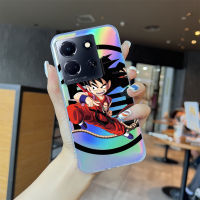 เคสสำหรับ Infinix Note 30 Note 30 5G Note 30 Pro อนิเมะ (มังกร) เคสโทรศัพท์สลายเลเซอร์การ์ตูน Song Goku สีรุ้งใสขอบบางเฉียบ TPU นุ่มมากเคสกันกระแทกมีสีสันบัตรเลเซอร์ในตัว