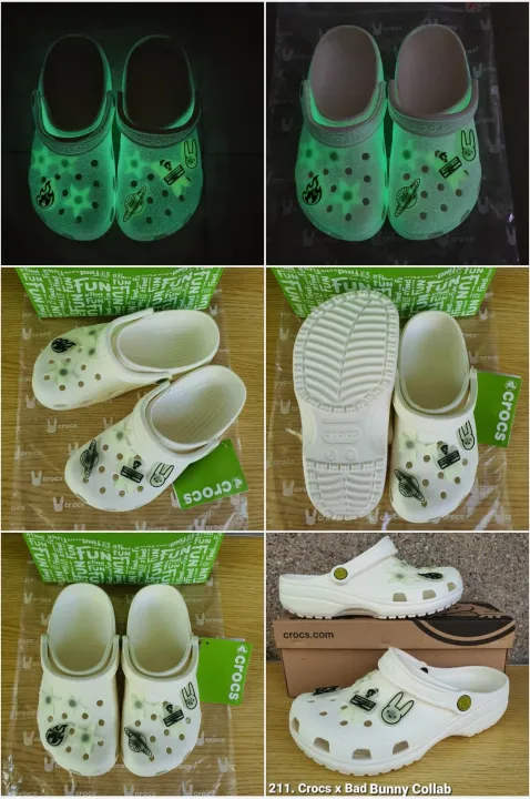 white glow in the dark crocs