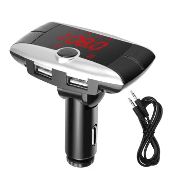 Cheap Car Bluetooth 5.0 FM Transmitter Wireless Handsfree Audio Receiver  Auto MP3 Player 2.1A Dual USB Fast Charger Car Accessories