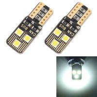 IFixedShop 2ชิ้น T10 / W5W / 168 / 194 DC12V / 1.6W / 6000K / 110LM 6ดวง SMD-3030ไฟรถยนต์เคลียร์พร้อมตัวถอดรหัส (แสงสีขาว)