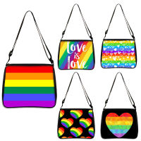 2021 Shopper Pride Rainbow Flag พิมพ์ Tote กระเป๋าผู้หญิง Harajuku Shopper กระเป๋าถือสาวไหล่กระเป๋าช้อปปิ้ง Lady Canvas Bag