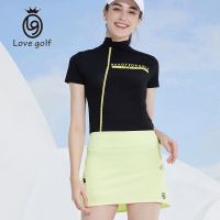 Golf เสื้อกีฬาแขนสั้น ผ้าเรยอน แบบบาง ป้องกันแดด พิมพ์ลายตัวอักษร แบบแห้งเร็ว สําหรับผู้หญิง 2022 LG2115 K3L6 PCMJ