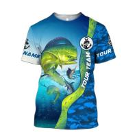 （Can Customizable）Fisherman T Shirt Mens Mahi-mahi Fish Scale 3D Printed Short Sleeve Shirt Summer Fashion Unisex Casual Top T Shirt（Adult and Childrens Sizes）