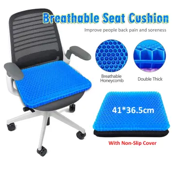 Summer Seat Gel Cushion,Square Breathable, Honeycomb Design With Non-slip  Pad, For Home Office wheelchair