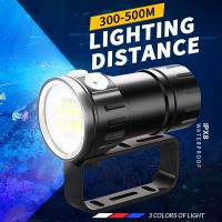 300000LM Professional Diving Flashlight Portable IPX8 Waterproof Torch Lamp For Diving Scuba Underwater Hunting Lantern Fishing Diving Flashlights