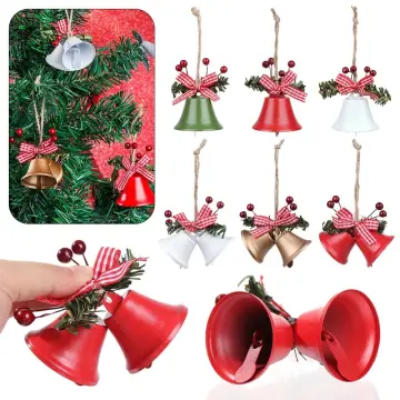 2PCS Xmas Bell Ornaments Large Jingle Bell Ornament Bells Wreath Ornaments