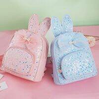 【Hot Sale】 Going out childrens backpack travel 3 to 6 years old super cute bow shiny baby mini