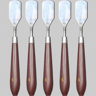 Stainless Steel Wooden Handle Color Matching Shovel Oil Painting Knife Artist Crafts Spatula Palette Knife School Art Supplies