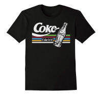 Fashion Coca-Cola Retro Rainbow Stripe Coke Graphic T-Shirt