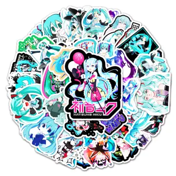 65pcs Hatsune Miku Stickers Cute Sticker Pack Guitar Skateboard