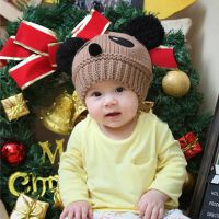 Cute Toddlers Little Baby Kids Cartoon Winter Hat Panda Ball Knitted Crochet