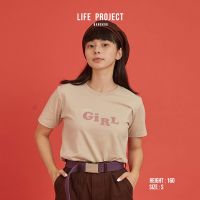 [LIFEPROJECTBKK] I AM A GIRL tee - beige เสื้อยืดผ้าคอตตอนแท้100% รุ่นขายดีตลอดกาล