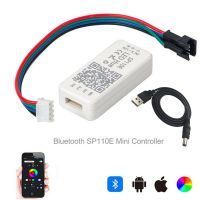 SP110E บลูทูธ-USB ที่เข้ากันได้/ตัวควบคุมไฟฟ้ากระแสตรงที่หรี่ไฟดีซี5-24V สำหรับ WS2811 WS2812B SK6812 RGB RGBW APA102พิกเซลแอลอีดีแถบไฟ