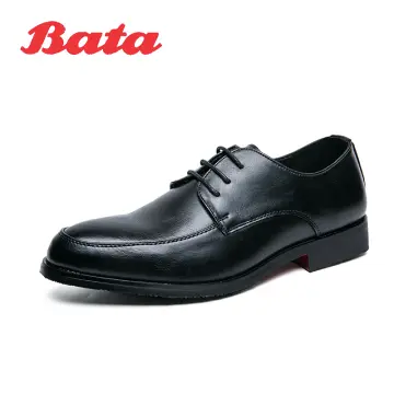 bata black office shoes