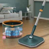 Household spin mop with bucket dry and wet use mop for wash floor hand-free lazy home cleaning tools microfiber mop pad flat mop